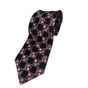 Pebble Beach Neckwear Tie Men's 4" Wide 57" Length Silk Club Driver Golf Ball